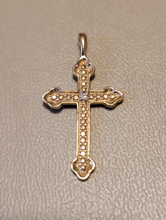 Jewelry - 10kt Solid Gold Cross Pendant - Classic Women's Religious Jewelry.